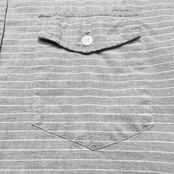 Bridge & Burn | Men | Tan Striped Short Sleeve Button Up Shirt | Size XL - Picture 9 of 11